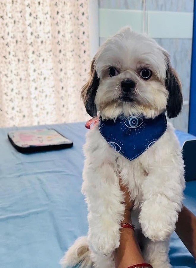 15 BUTTONS Nazar na Lage Printed Bandana for Dogs | Super Soft Light Weight | Comfortable & Breathable Dog Clothing | Adjustable Trendy Printed Bandana with Elegant Design (S) - Image 2